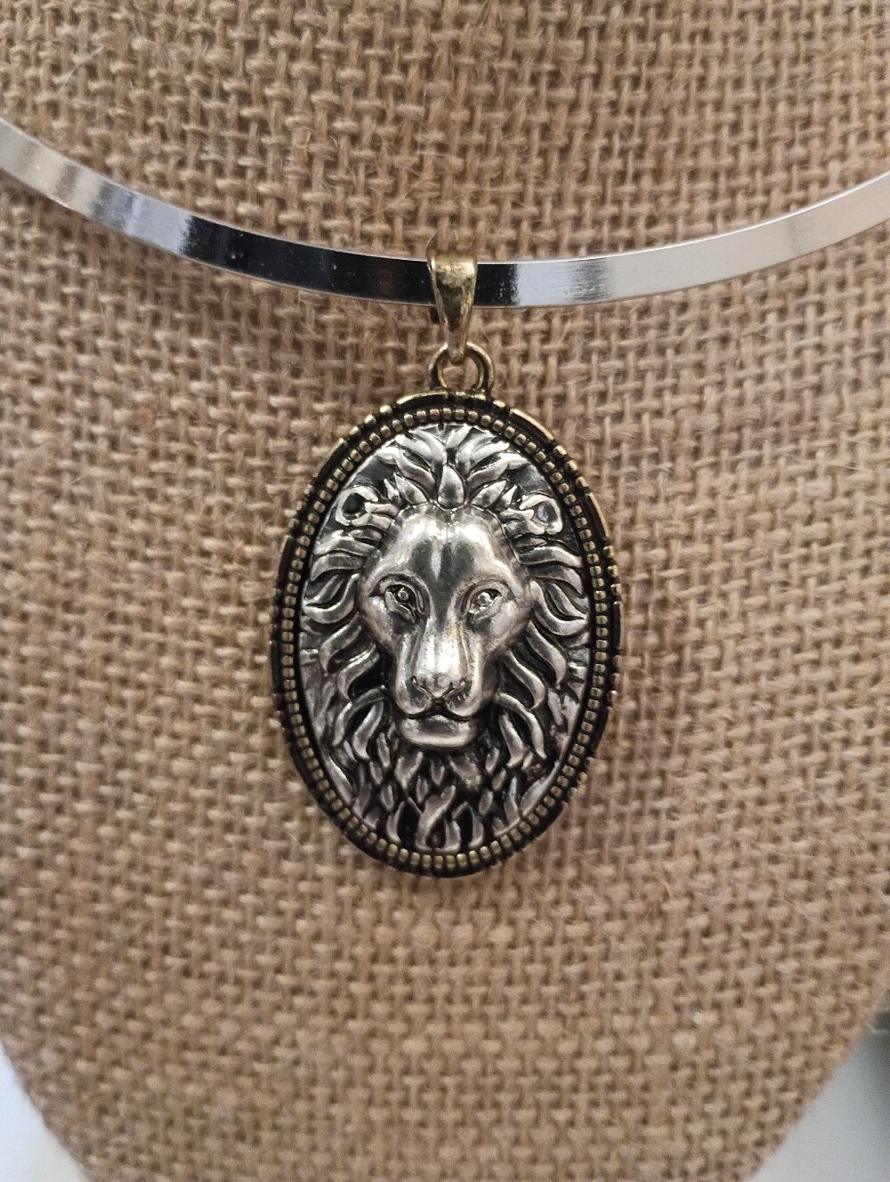 Lion Head Leo Pendant On Necklace